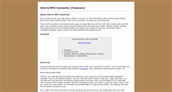 Desktop Screenshot of oggtomp3converter.com